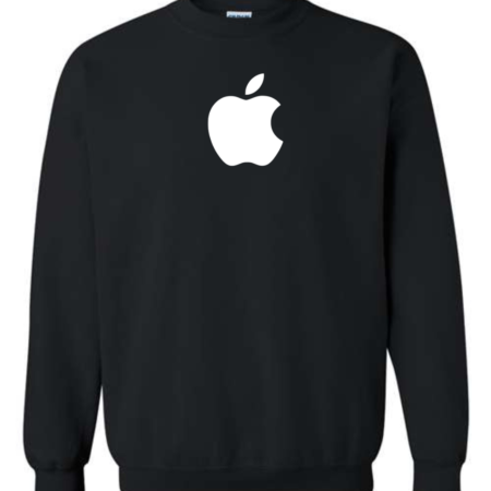 Classic Apple Logo Black Men's Sweatshirt