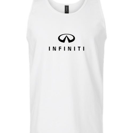 Minimalist Infiniti Logo White Men's Tank Top