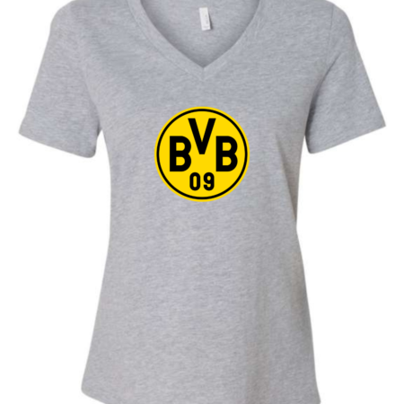 Borussia Dortmund BVB 09 Logo Bella Canvas Women’s V-Neck T-Shirt