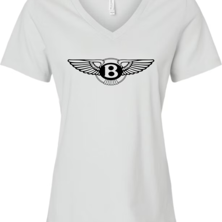 Bentley Wings Logo Bella Canvas Women’s V-Neck T-Shirt