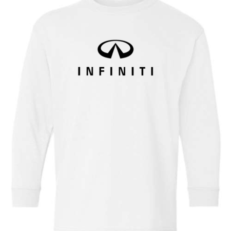 INFINITI Logo White Youth Long Sleeve T-Shirt