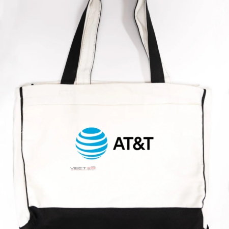 AT&T Logo Trimmed Tote Bag