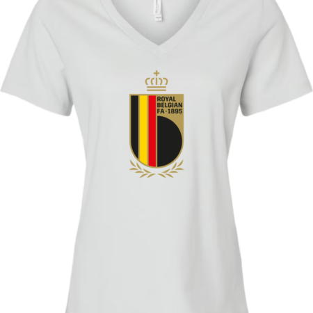 Royal Belgian FA Crest Bella Canvas Women’s V-Neck T-Shirt