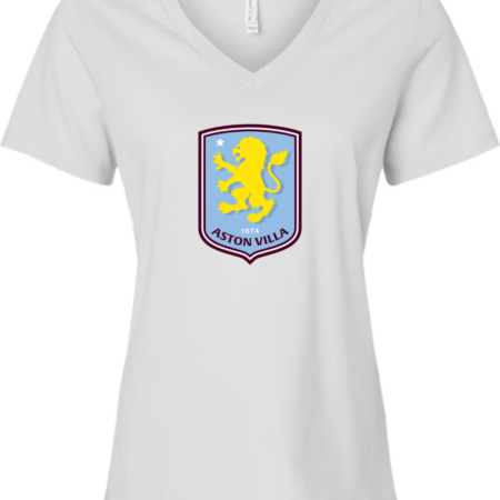 Aston Villa FC Crest Bella Canvas Women’s V-Neck T-Shirt