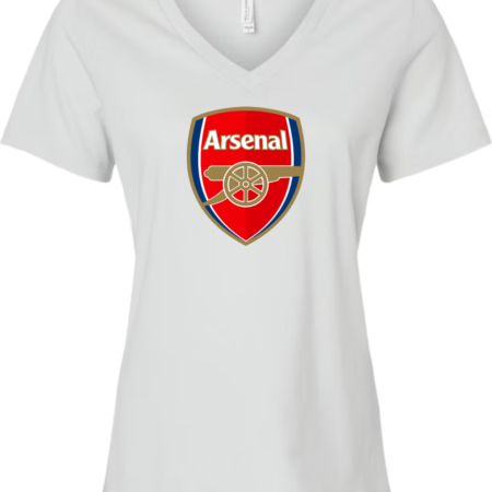 Arsenal FC Crest Bella Canvas Women’s V-Neck T-Shirt