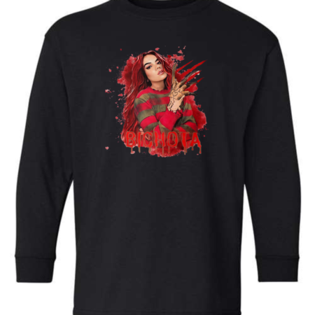 Horror Inspired Freddy Krueger Art Long Sleeve T-Shirt