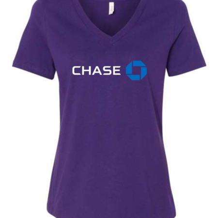 Chase Bank Inspired Women’s V-Neck Tee