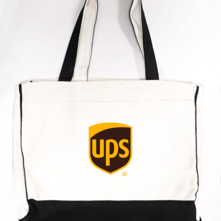 UPS Logo Trimmed Tote Bag