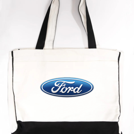 Ford Logo Trimmed Tote Bag