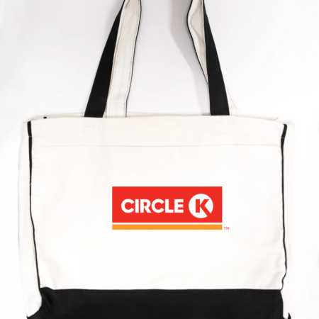 Circle K Logo Trimmed Tote Bag