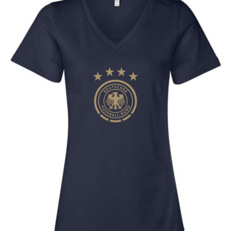 Germany National Team Crest Bella Canvas Women’s V-Neck T-Shirt