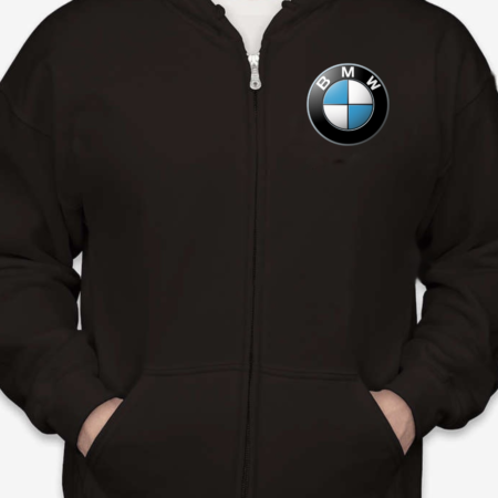 Classic BMW Logo Unisex Full-Zip Hoodie