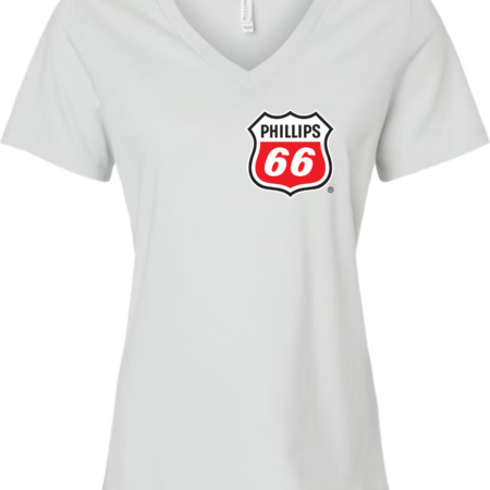 Phillips 66 Logo Bella Canvas Women’s V-Neck T-Shirt