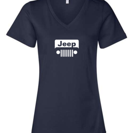 Jeep Logo Bella Canvas Women’s V-Neck T-Shirt