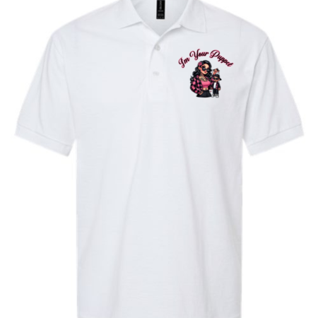I Am Your Puppet Logo White Men’s Polo Shirt