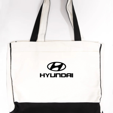 Hyundai Logo Trimmed Tote Bag