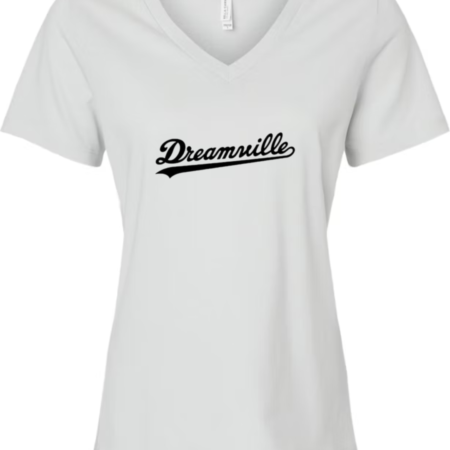 Dreamville Script Logo Bella Canvas Women’s V-Neck T-Shirt